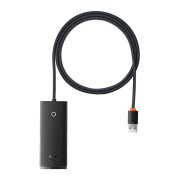 Hub 4en1 Baseus Lite Series USB a 4x USB 3.0 WKQX030101, 1m - Negro